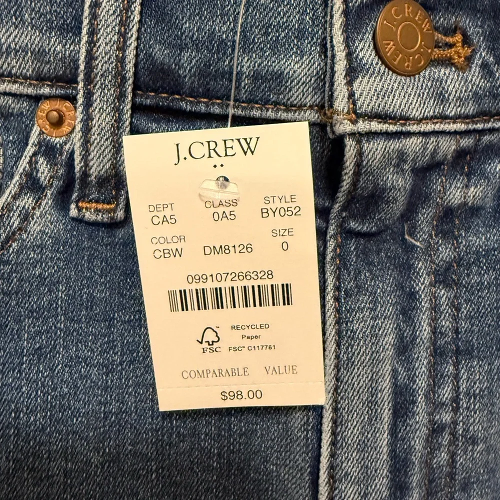 NWT J. Crew Classic Casual Chic Minimalist Denim Pencil Skirt - Size 0